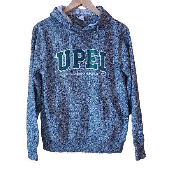 Hot Line  Apparel gray black UPEI long-sleeved hooded pull-over sweater hoody - Picture 2 of 9
